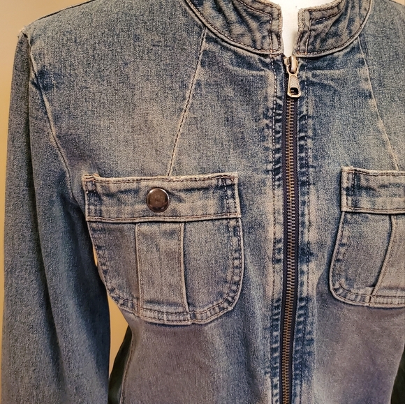 RUSTIC DENIM Zip Up Jacket Blazer - Picture 3 of 8